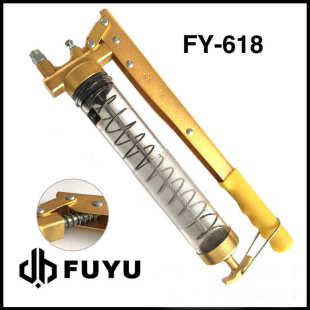 韩拓黄油枪透明手动自动回弹省力金色注油枪挖机汽修配件HT 618