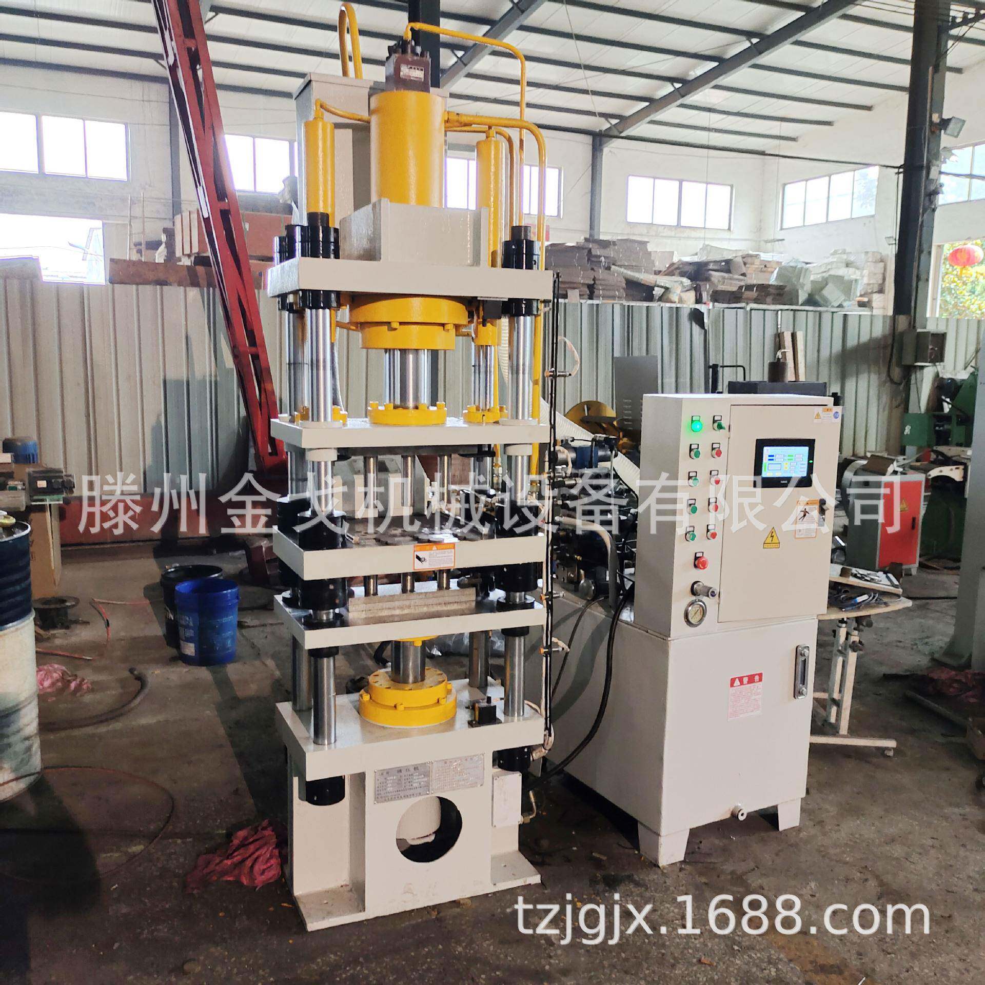 全自动四柱液压机100吨粉末成型油压机200吨金属铁粉压力机设备