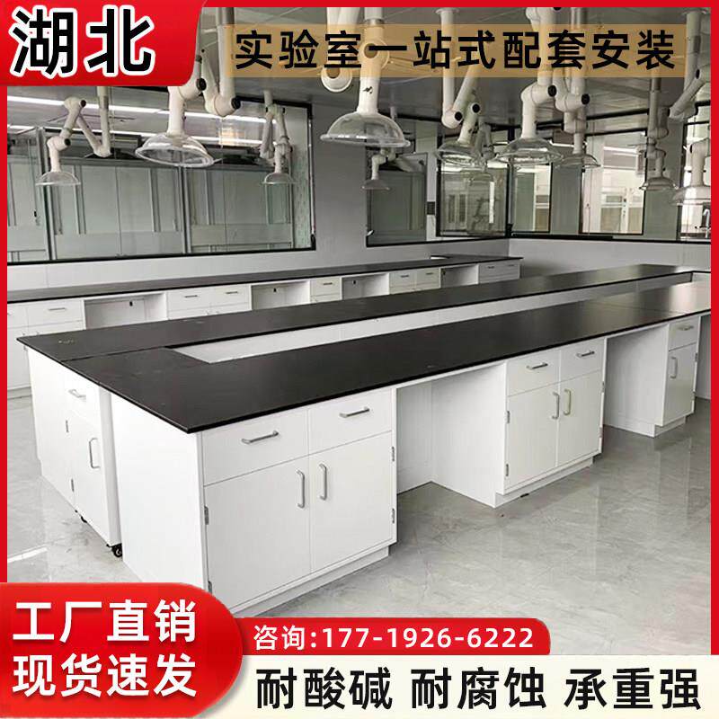 湖北武汉实验室实验台工作台化验室操作台全钢木边台中央台通风柜