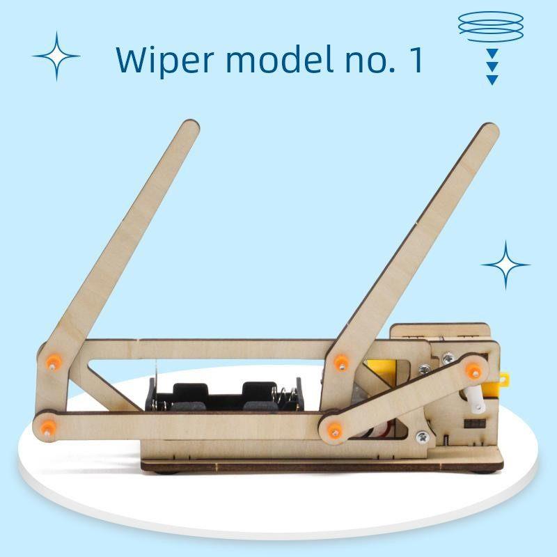 雨刮器模型1号 小学生自制曲柄连杆手工diy科技小制作模型材料包