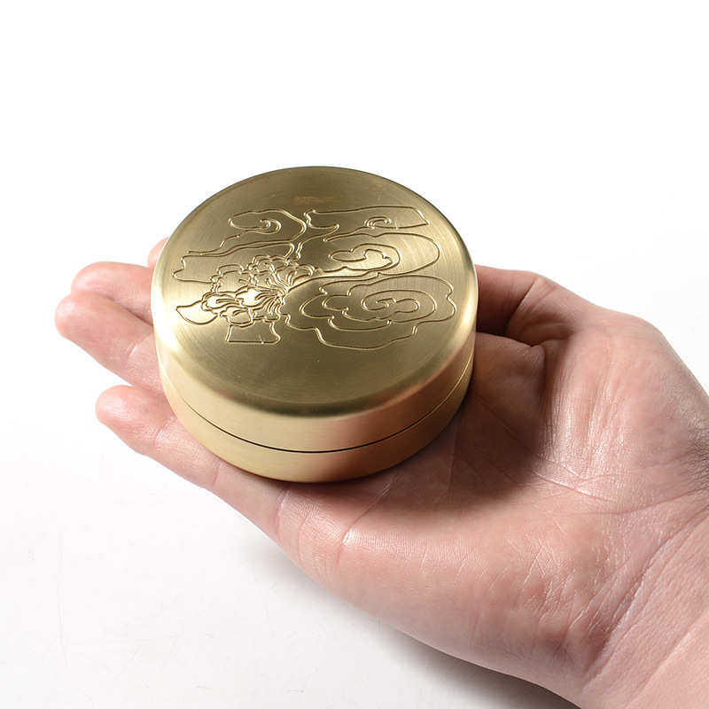 黄铜户外防水盒 圆形黄铜镇纸 金属首饰收纳盒密封防尘防潮黄铜盒,厨房/烹饪用具,密封罐,淘宝优惠券,粉丝福利购,淘宝优惠卷