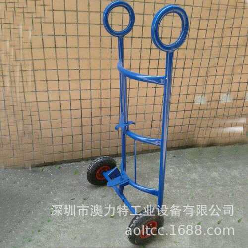 供应350kg咬嘴油桶车 轻便型油桶搬运车 简易二轮油桶搬运提升车
