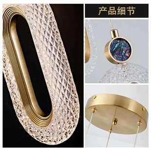 亚克力吊灯轻3头奢吊灯现代灯具办公室卧室餐厅吊灯