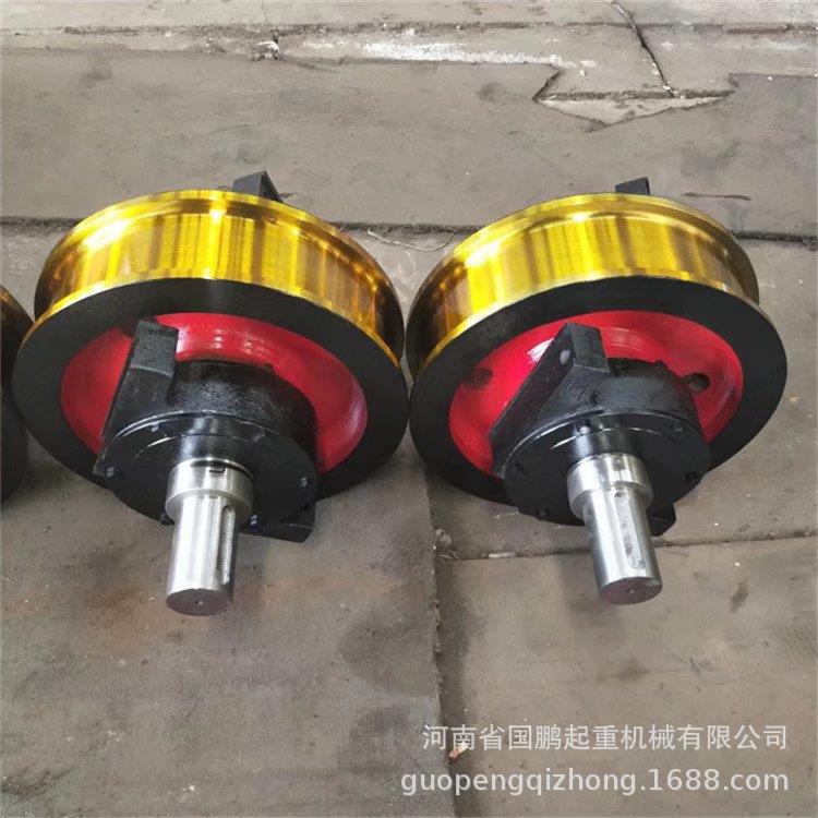 800*190mm主动被动天车轮角箱轴承箱轮港机起重机行车行走轮