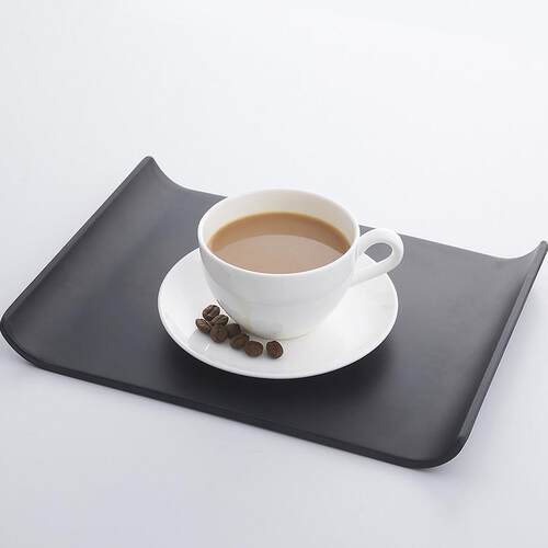 高级黑色托盘长方形美业茶歇专用茶盘日式饮品咖啡杯民宿酒店餐盘