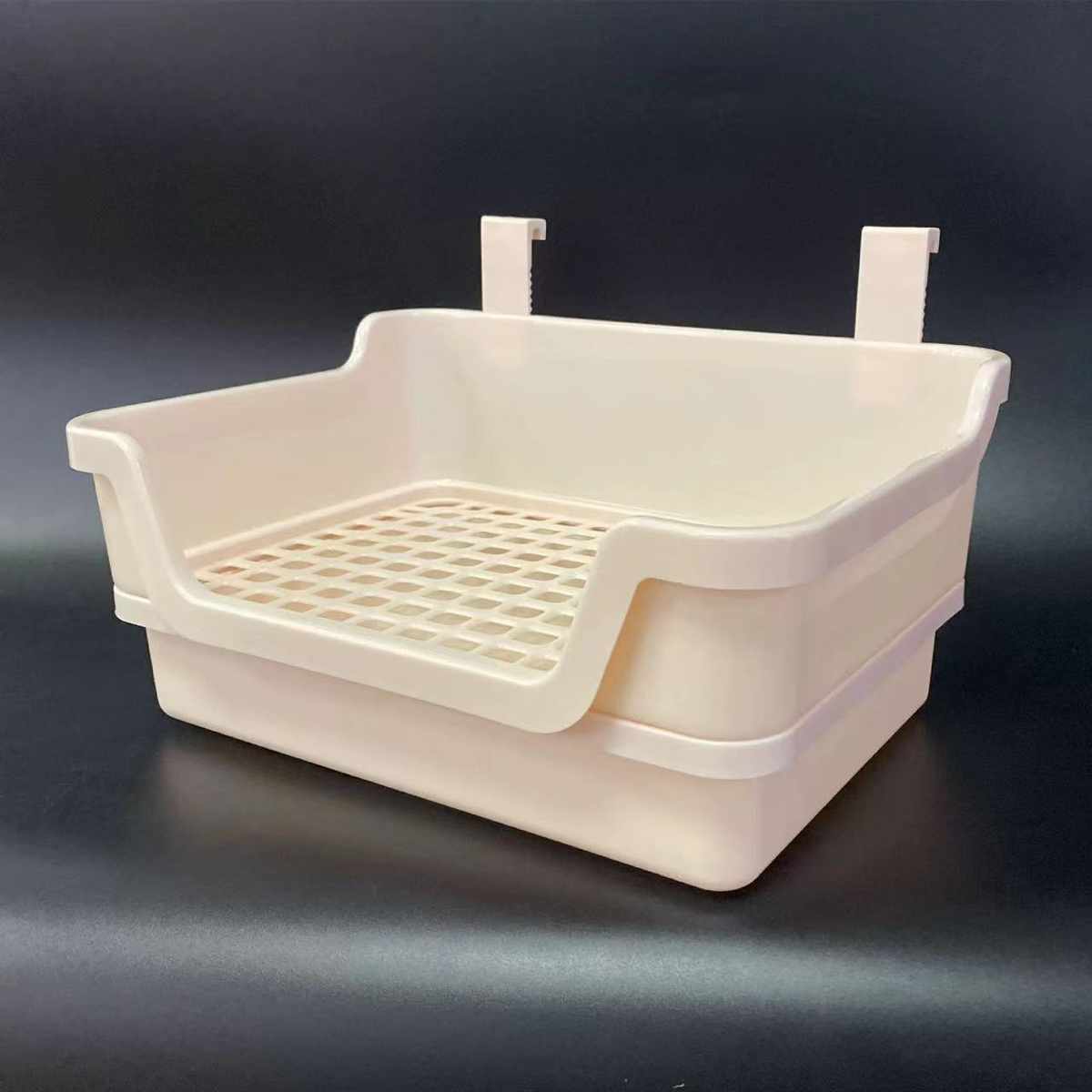 固定空间双层便盆掀翻分离式喷防尿貂荷兰猪豚鼠防盆大兔拉屎厕所