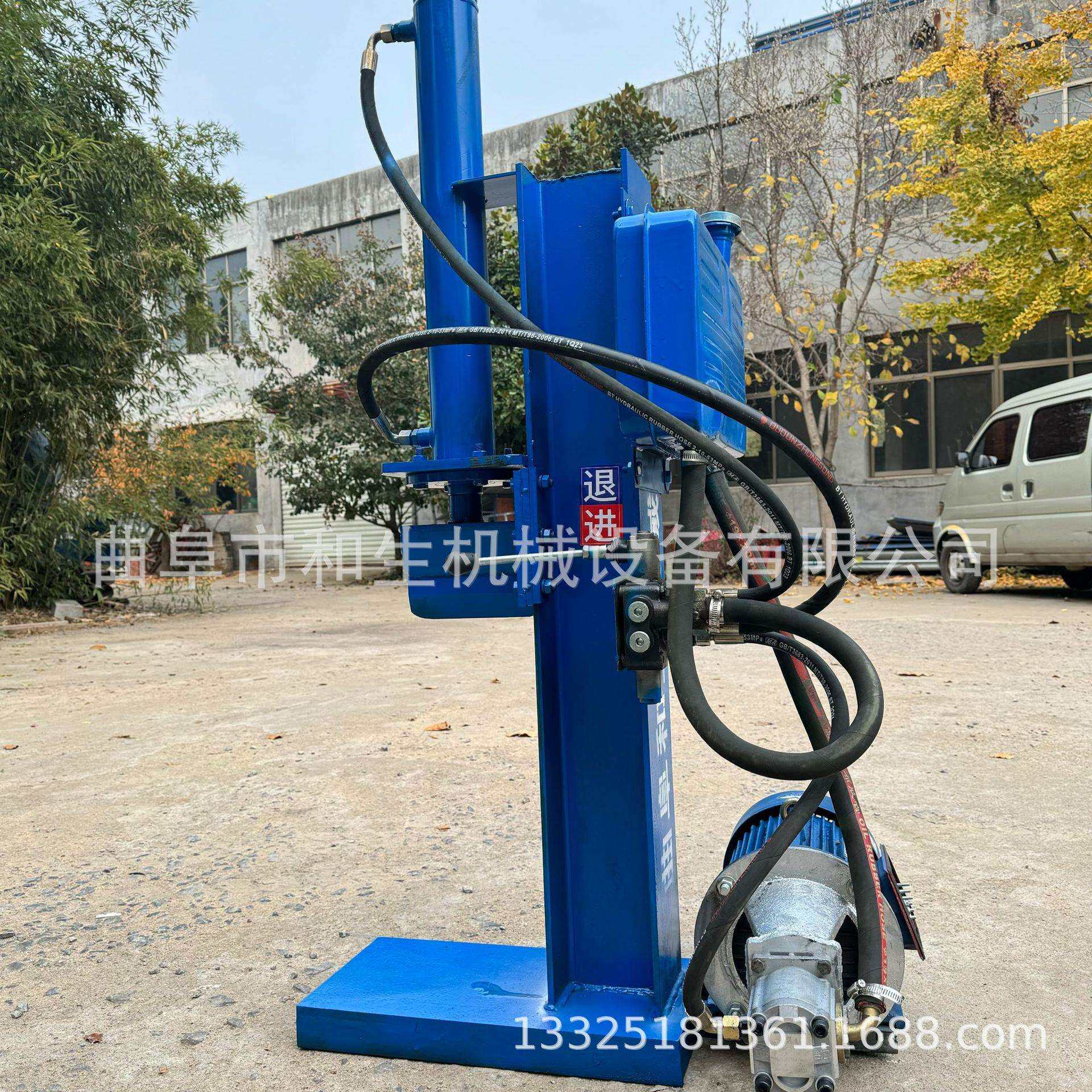 立式家用柴火劈木机小型220v电动液压劈柴机小钢炮劈柴神器