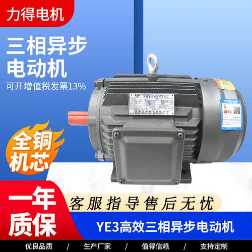 YE3系列全铜卧式YE3-90L-61.1W三相异步电动机机械设备用电机