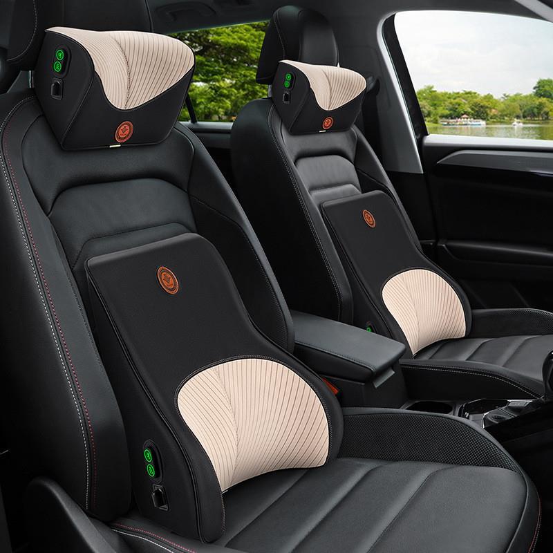 O1Z汽891车头电动按摩腰靠垫车枕载腰座椅靠背垫腰记忆靠棉枕部腰