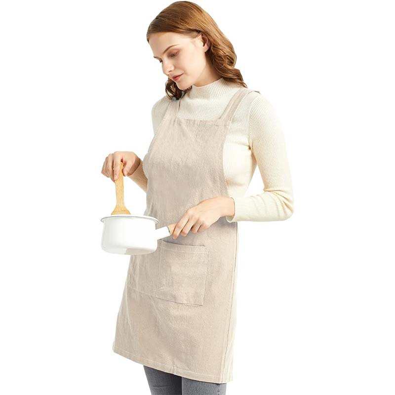 背带厂家咖啡厅男女印餐厅工作服logo棉麻批发围裙茶店烘焙奶