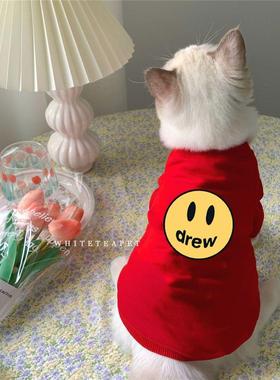 2025新款新年衣服比熊冬天保暖红色招财卫衣泰迪过年拜年棉衣