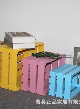 超市城陈收纳盒道具格置物架货架端字头顶层收纳盒商展示列木架跨