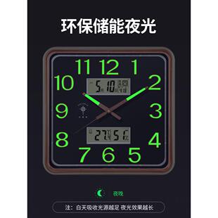 客厅06531940夜光挂钟家用轻奢时尚时电钟卧年室简约子万历英石钟