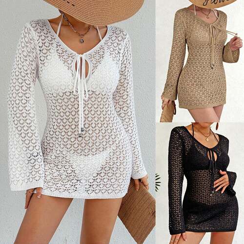 Women Swimsuit Crochet Swim Cover Up Summer Bathing Suit