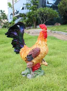 物户外发光太阳能仿真母鸡公雕塑摆件农HY23127A场庭模院花园景观