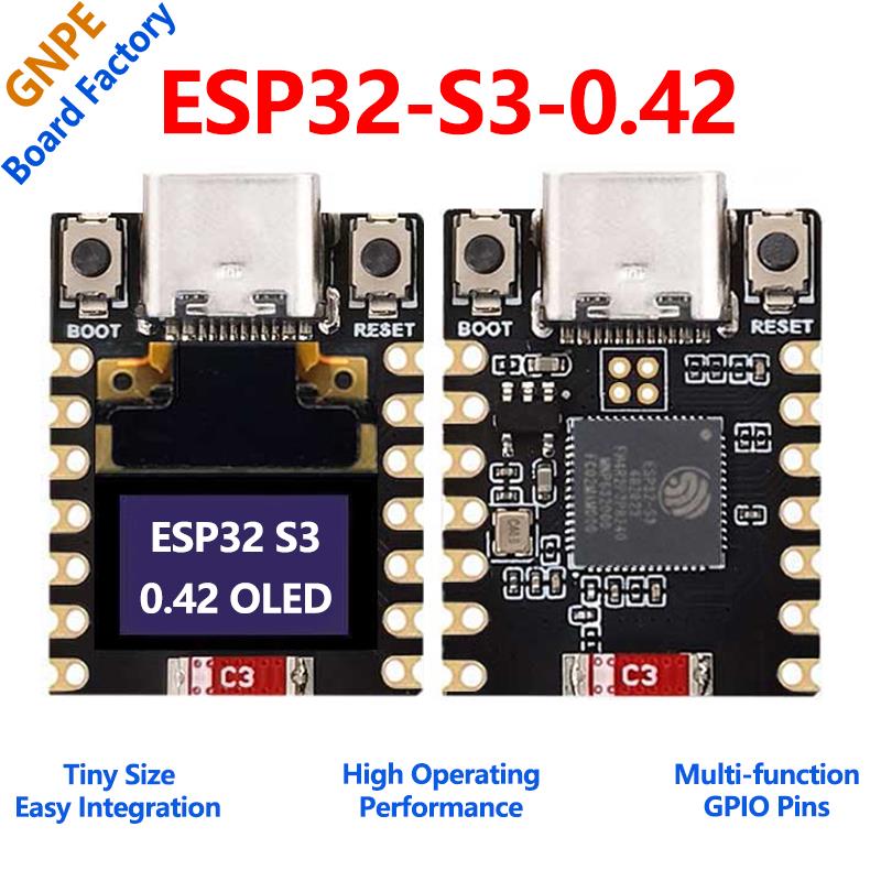 ESP32-S3 0.42寸OLED显示屏 迷你开发板 MINI RISC-V低功耗
