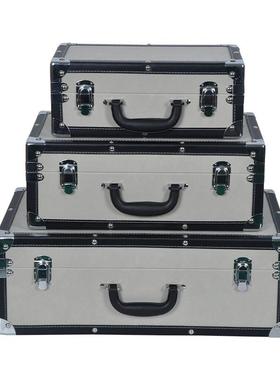 样板房手提箱皮质收纳储物箱高档轻奢家居衣帽间整理收纳装饰摆件