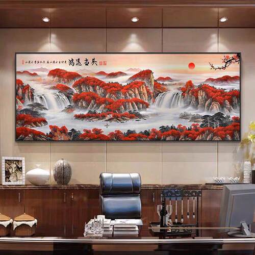 鸿运当头钻石画2025新款高级感5d满钻客厅大气带框手工diy贴钻画