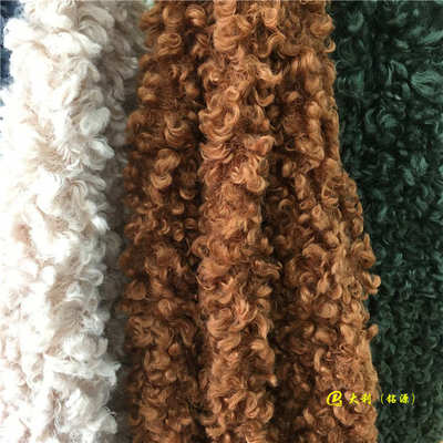 现货 大羊卷绒 仿泰迪毛 卷毛绒 仿羊毛 人造毛皮服装鞋毛绒