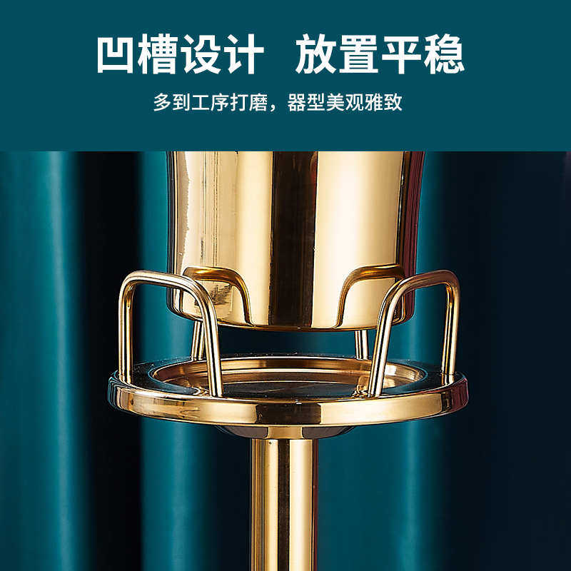 欧式加厚不锈钢冰桶架酒吧ktv香槟桶架子立式冰桶架大号家用酒架
