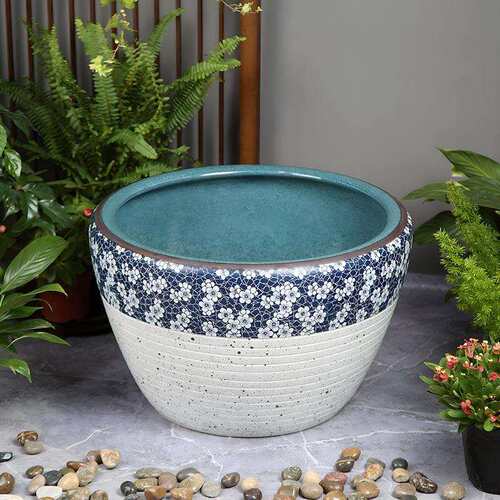 景德镇陶瓷大缸鱼缸古法造景假山盆睡莲盆荷花缸落地阳台庭院摆设