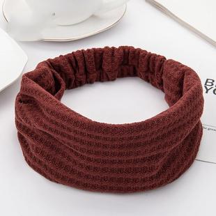 韩版宽边发带洗脸束发针织秋冬保暖宽头套发箍遮白发包头发帽发饰