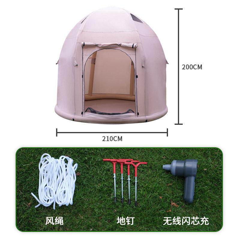 充气式帐户外露营可携式防雨防晒免搭野VKZ营大加帐蒙古棚包篷露