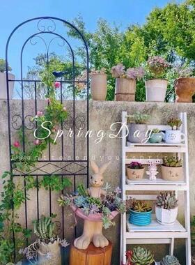 铁藤月季爬藤架线莲种植花园栅户外花架支撑杆本铁艺LPB植物攀栏