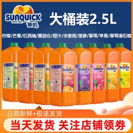 sunquick新的浓缩果汁2.5l西柚橙汁柠檬，芒果黑加仑冲饮果汁原浆