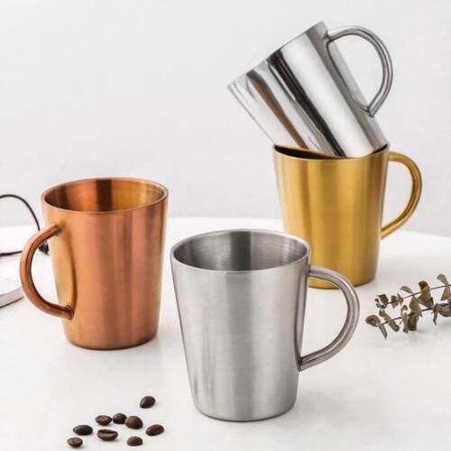 304 stainless steel water cup with handle household coffee