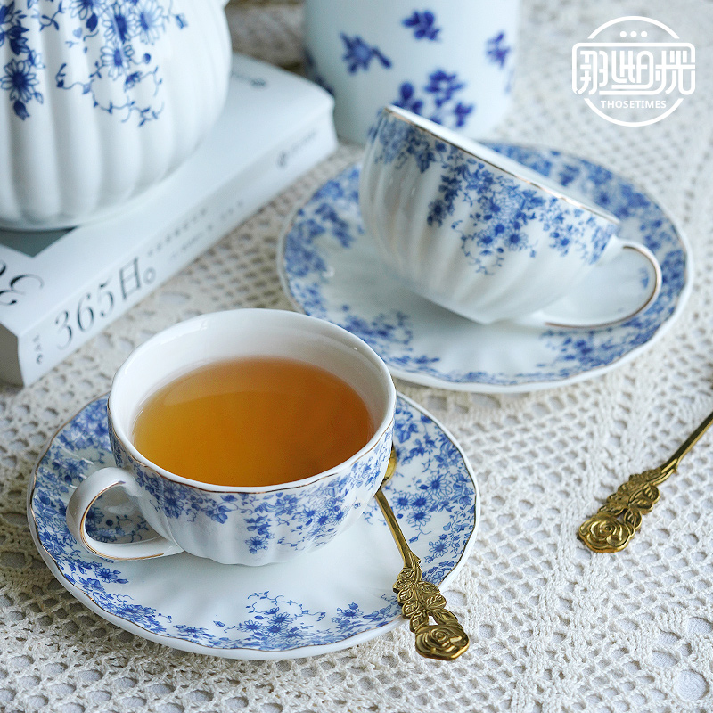 那些时光 英式下午茶具花茶杯碟花茶壶套装 蜡烛加热煮茶壶泡茶壶
