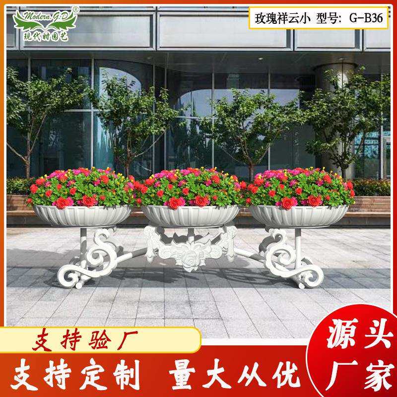 厂家直供户外广场公园景观组合花器花架 市政道路园艺美化花架