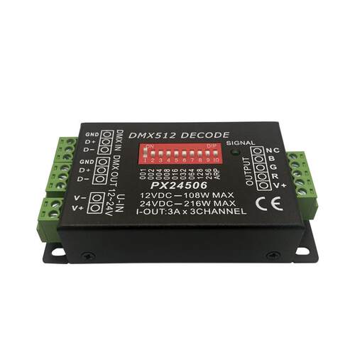 喜来灯DMX512控制器RGB七彩灯带模组舞台灯分控led控制器 PX24506