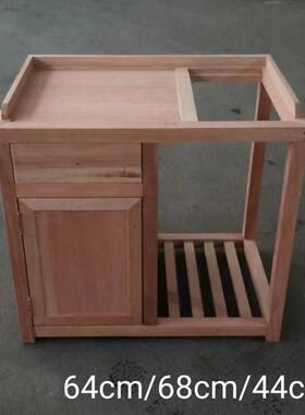 白茬中式实客木茶水白坯茶几家用厅茶桌茶台JEE夫茶桌边柜柜功白