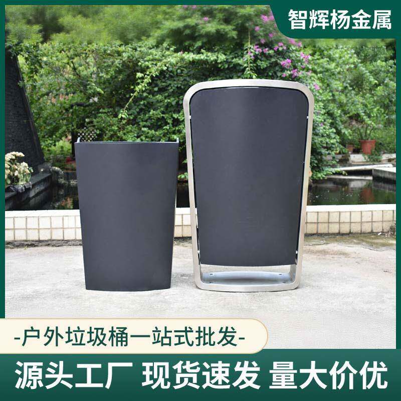 市政不锈钢室外两分类垃圾箱小区公园大号果壳皮箱垃圾桶户外环卫
