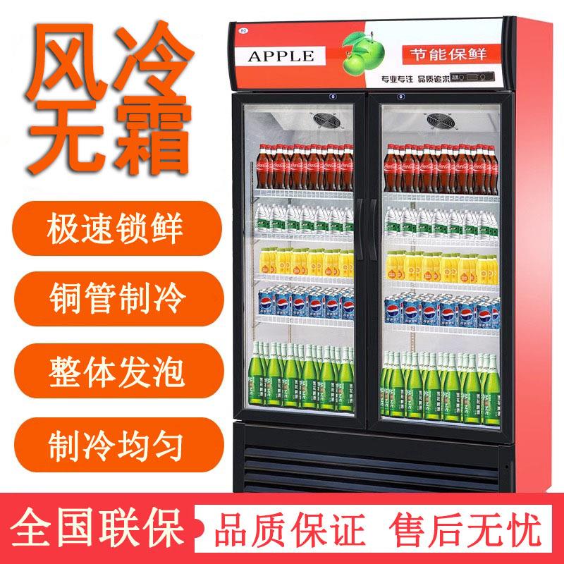饮料啤酒展示柜商用冷藏保鲜柜蔬菜水果立式冰柜便利店单双门冰箱