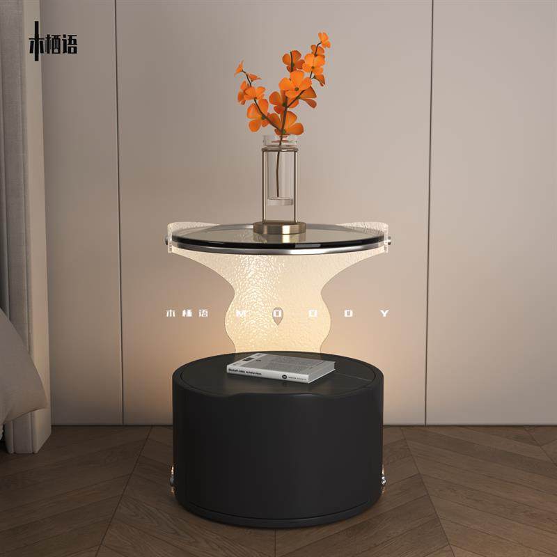 别墅风亚克力床头柜高级感床边柜子小茶几创意设计轻奢高级收纳柜,住宅家具,床头柜,淘宝优惠券,粉丝福利购,淘宝优惠卷