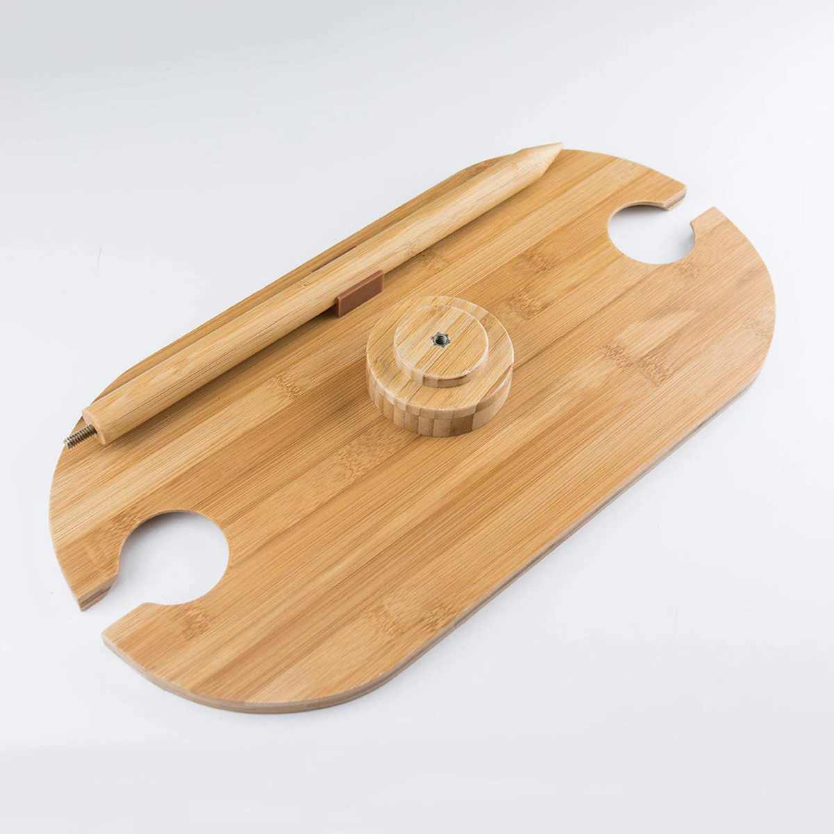 木质酒架竹制野餐桌户外便携红酒架烧烤野炊插地式竹木质红酒架