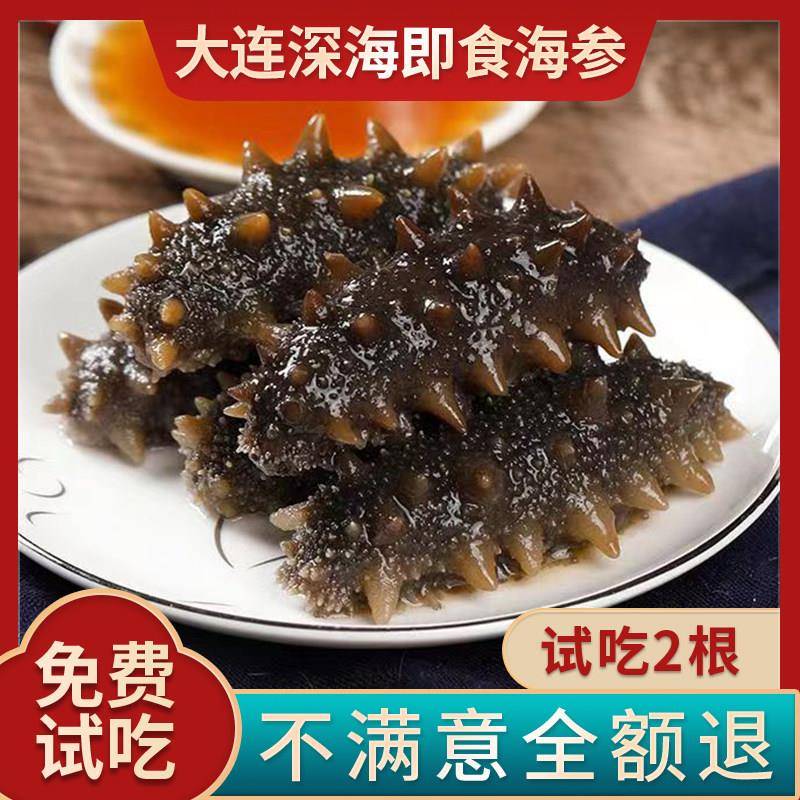 大连海参即食冷冻水产深海野生辽参海生刺参鲜活速食非干 干货500