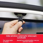 汽车车载侧窗车窗遮阳帘防晒遮光高档自动上下伸缩式 升降窗帘定做