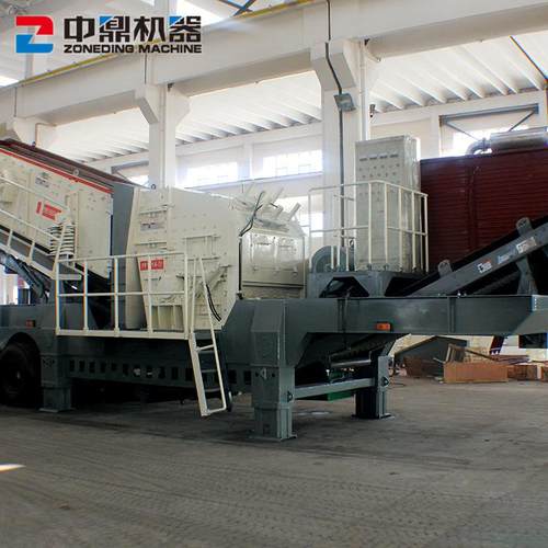 日15破00方移动式建筑垃圾碎 轮胎式站移动破碎站的产工作原理