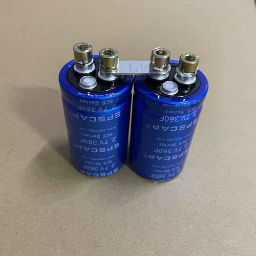 2.7v360F拆机超级法拉电容 直径3.5厘米高6厘米 配送连接片，螺丝