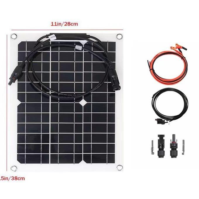 跨境爆款12V/24V柔性单晶太阳能MC4太阳能电池板防水Y型连接充电