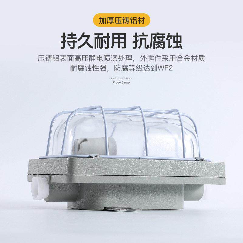 LED防爆灯隔爆灯车间仓库加油站工厂灯防潮灯吸顶灯罩户外三防灯