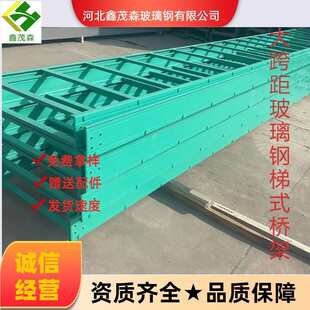大跨距玻璃钢梯式桥架 玻璃钢梯式桥架 阻燃梯式桥架 河北鑫茂森