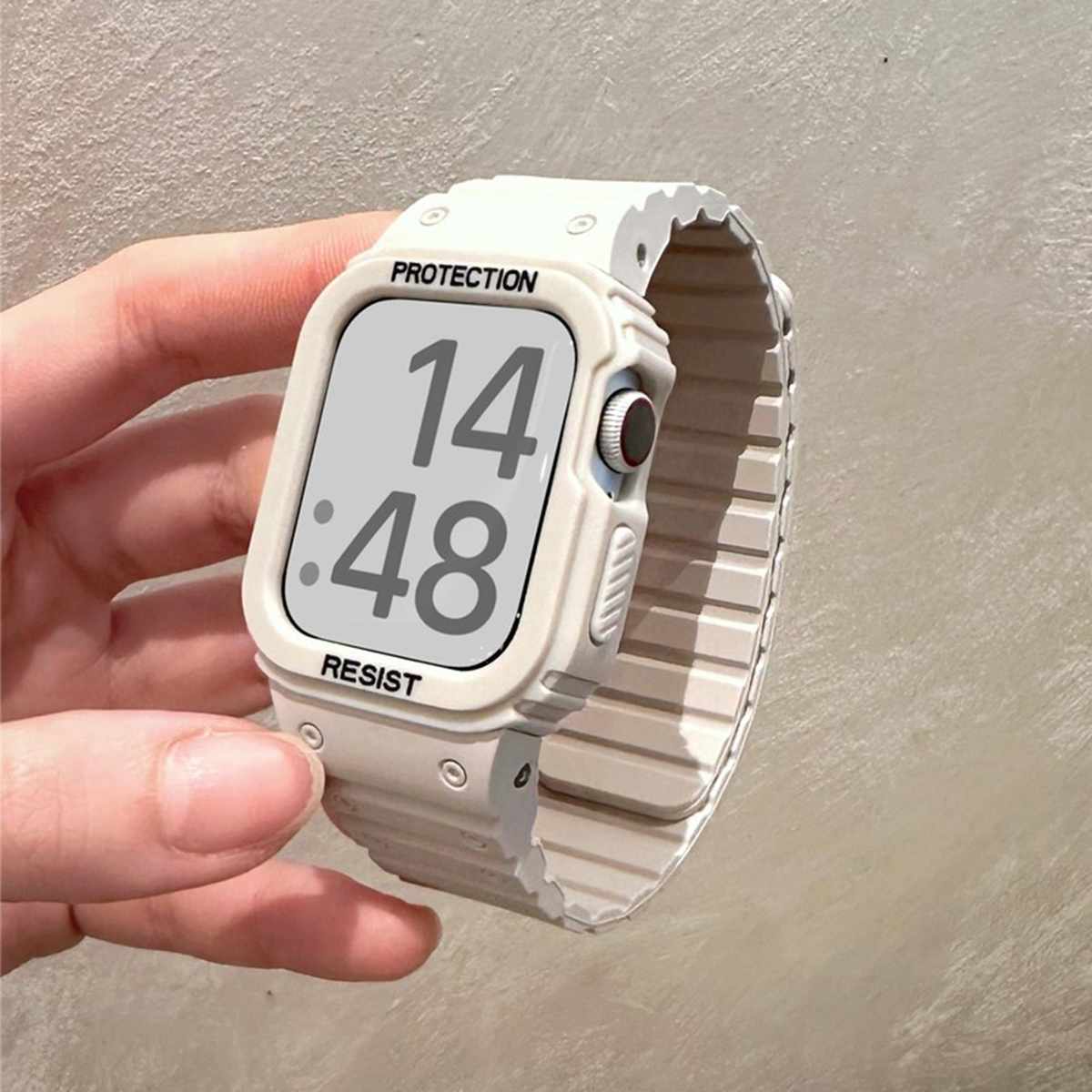 适用iwatch9表带S9运动时尚5678苹果手表s7一体磁吸applewatchS8