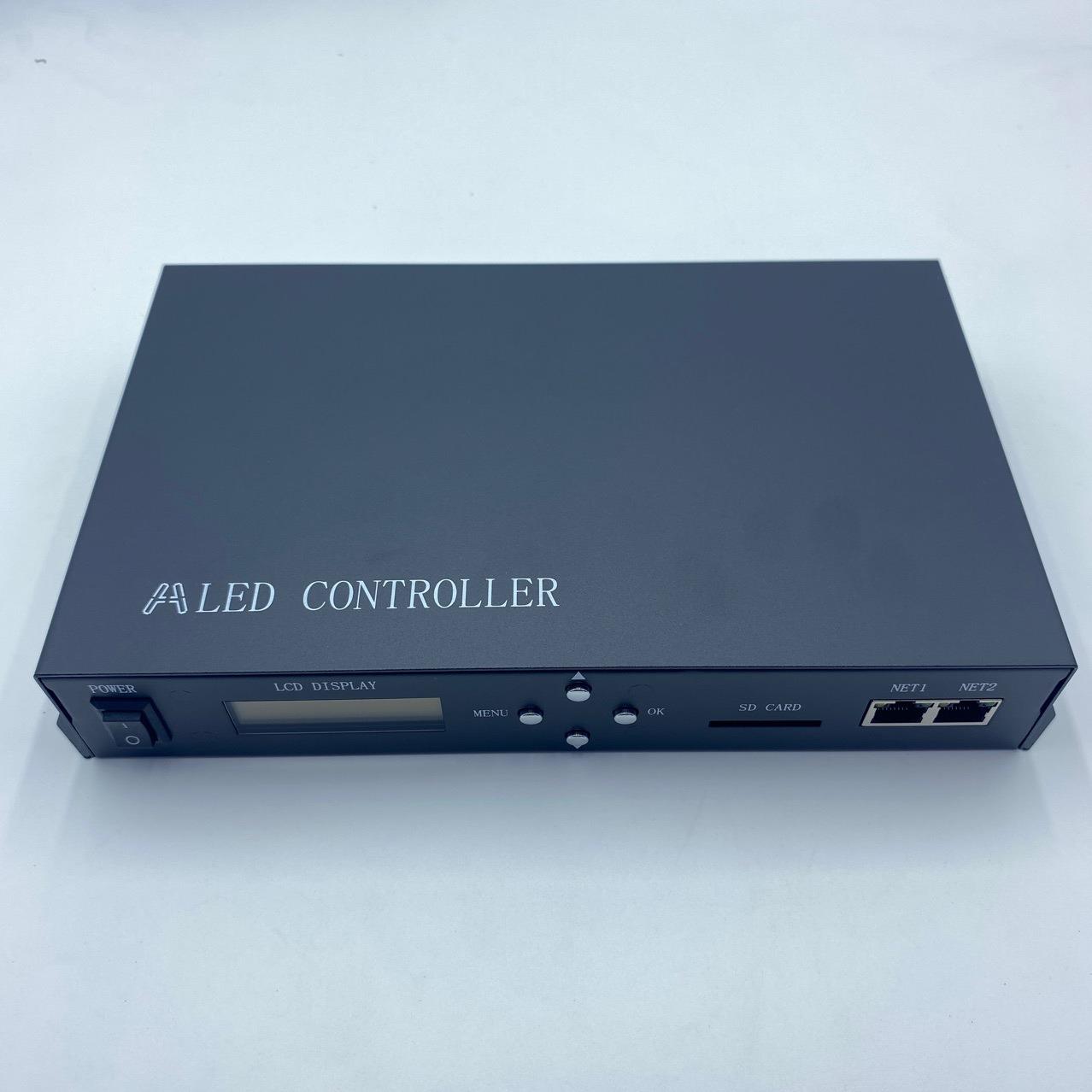 H801TC可联机脱机电源同步主控SD卡幻彩控制器双网口输出灯控