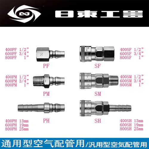 原装进口NITTO KOHKI日东工器CUPLA气动快速接头600SH/600PH 铬钢