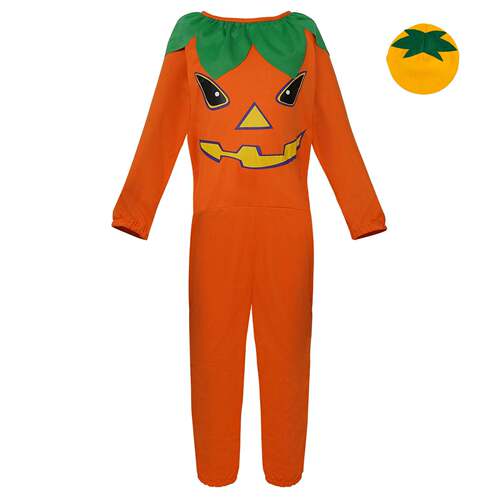 Kids Halloween Pumpkin Cosplay Masquerade Role Play Costume
