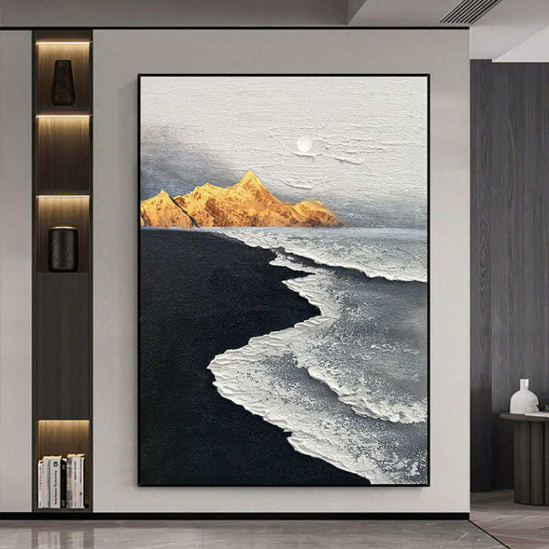 纯手工高档油画极简抽象画肌理立体画办公室酒店餐厅客厅卧室玄关